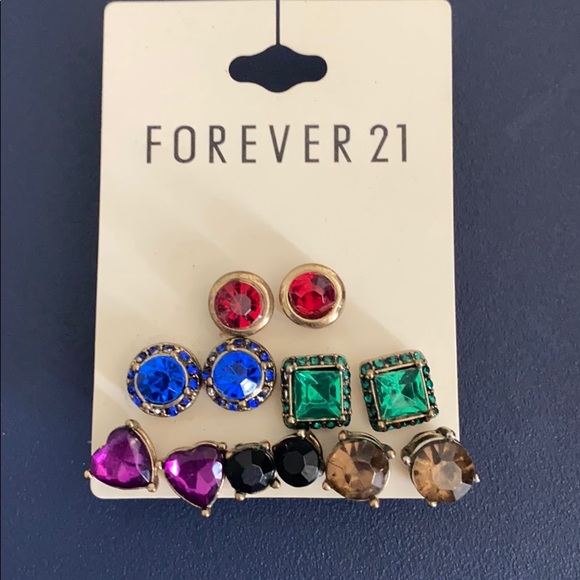 Forever 21 Jewel Stud Earring Set - Picture 1 of 2
